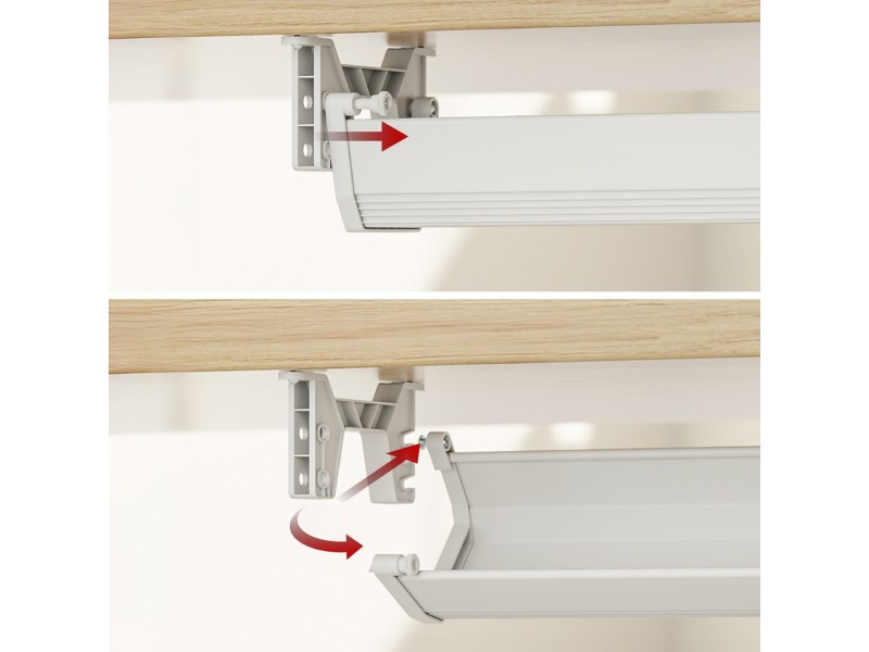 Maclean under-desk cable/extension organizer, max. load 5kg, white, MC-106 W