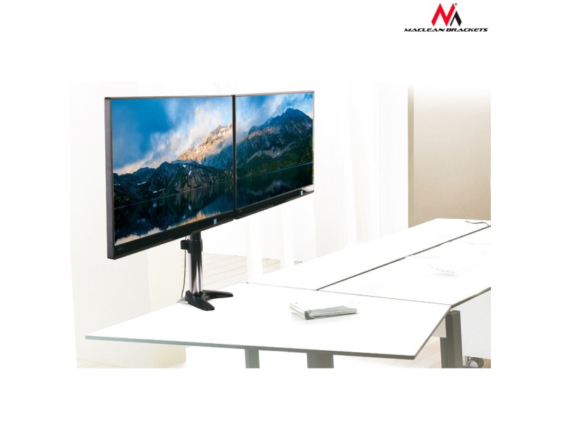 Desk holder for two LCD monitors Maclean MC-714 13-27 