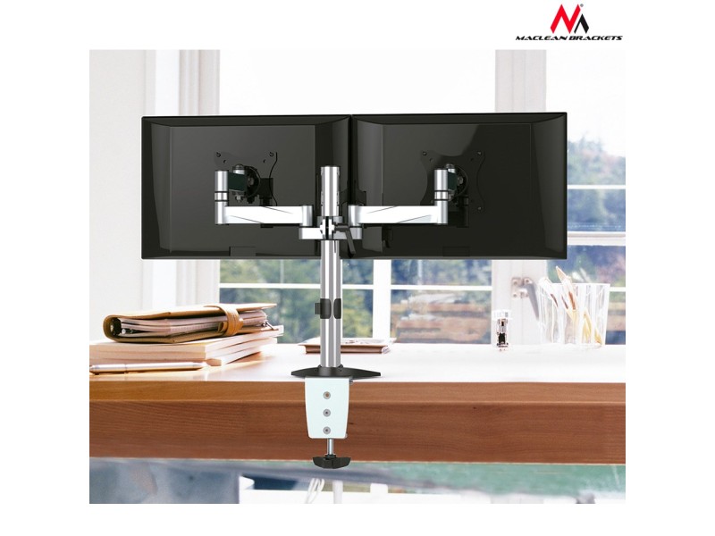 Desk holder for two LCD monitors Maclean MC-714 13-27 