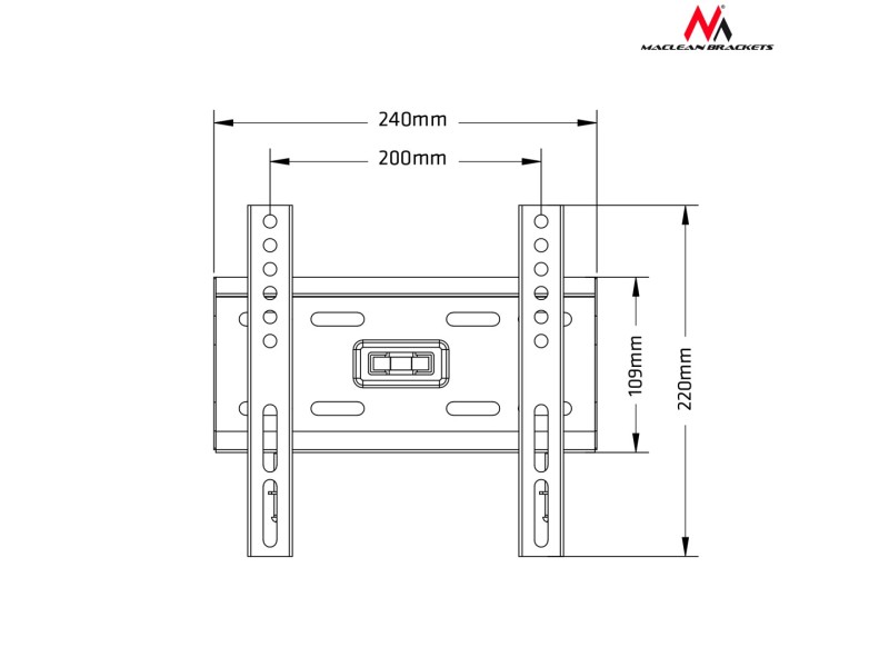 TV Holder 13 '' - 42 '' Maclean MC-777 black 35 kg VESA 200x200