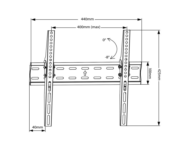 MACLEAN BRACKETS MC-862 Original Extra Sturdy Adjustable Easy Installation TV Bracket 26-55