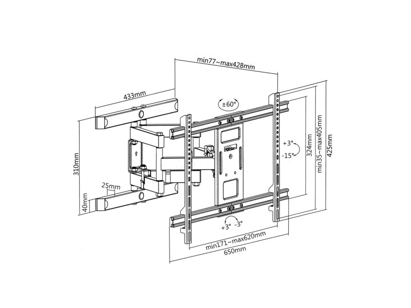 Maclean MC-881 TV bracket 37-85 