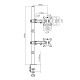 Maclean MC-967 Double Vertical Monitor Desk Mount Screen Holder max VESA 100x100, 13-27