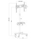 Maclean MC-949 TV Cart, Stand, Professional,32-55 Maclean MC-949 TV Cart, Stand, Professional,32-55