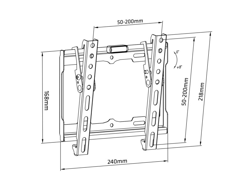 Maclean MC-942 TV Bracket Wall Mount LCD LED OLED QLED Plasma Slim 13