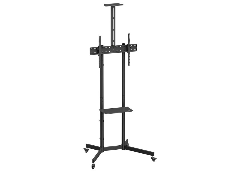 Maclean TV stand / cart, camera shelf, on wheels, 37-70