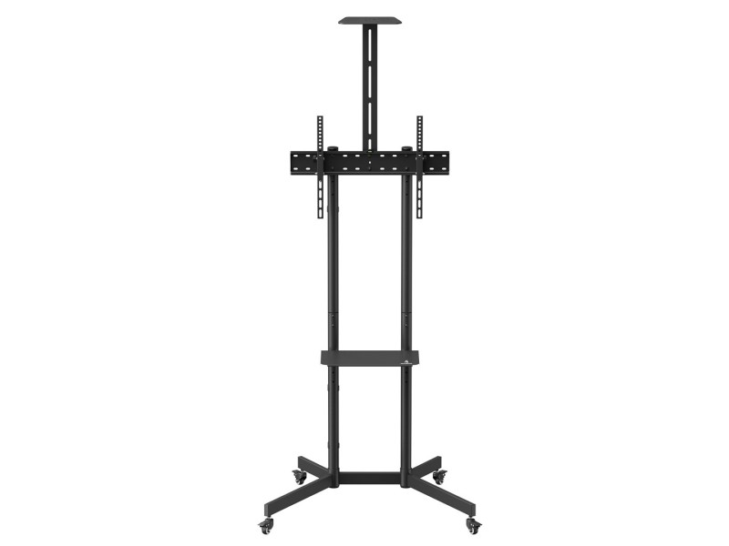 Maclean TV stand / cart, camera shelf, on wheels, 37-70