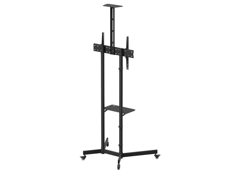 Maclean TV stand / cart, camera shelf, on wheels, 37-70
