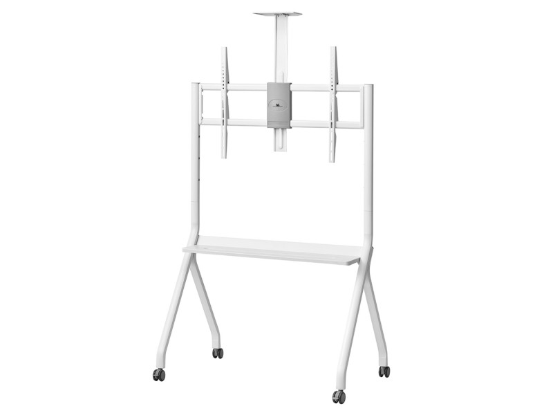 Maclean TV stand / cart, camera shelf, on casters, 55-100
