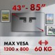 Maclean TV bracket, compatible with Samsung QLED TVs, 43