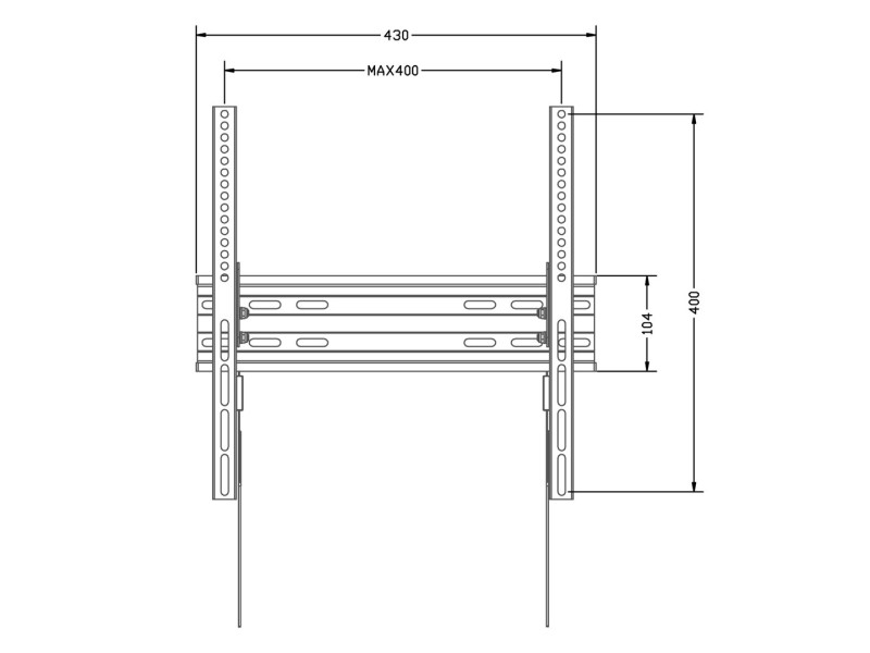 Maclean MC-748A TV or Monitor Mount, TV Wall Holder, Handle, max VESA 400x400, 32-70 Maclean MC-748A TV or Monitor Mount, TV Wall Holder, Handle, max VESA 400x400, 32-70