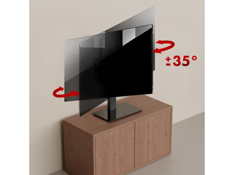 Maclean universal TV stand, for RTV cabinet, stand, max. 40kg, max. VESA 400x400, height and angle adjustment, for 32-65 Maclean universal TV stand, for RTV cabinet, stand, max. 40kg, max. VESA 400x400, height and angle adjustment, for 32-65