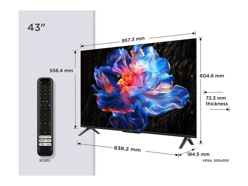 TCL 43P69K TV 109.2 cm (43 TCL 43P69K TV 109.2 cm (43