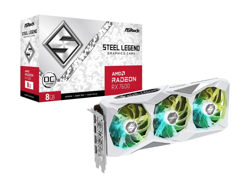 Asrock RX7600 SL 8GO graphics card AMD Radeon RX 7600 8 GB GDDR6