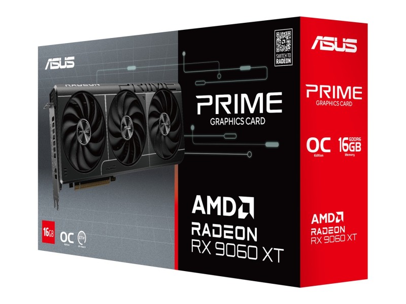 ASUS Prime Radeon RX 9060 XT O16G AMD 16 GB GDDR6