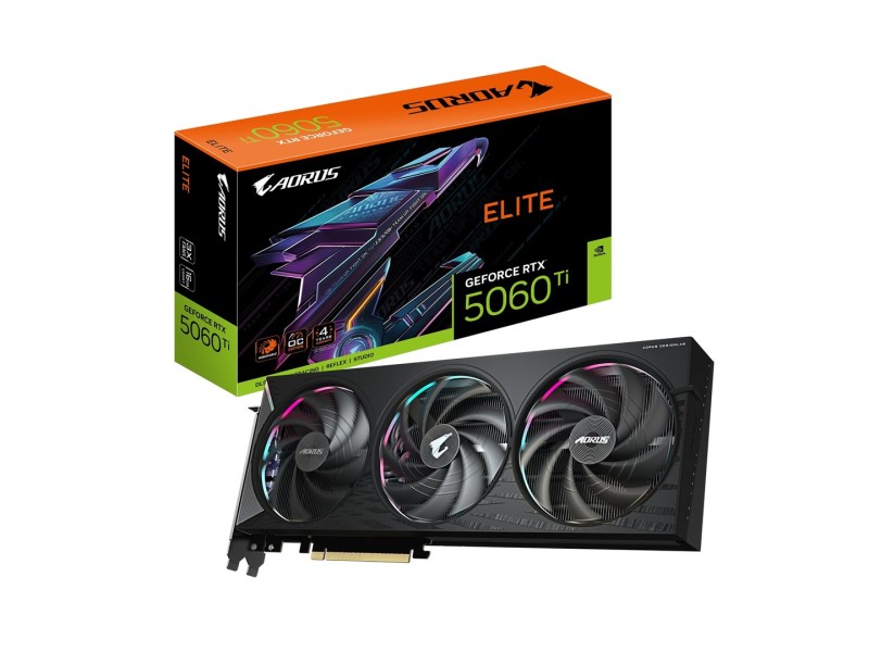 Gigabyte AORUS GeForce RTX 5060 Ti ELITE 16GB (GV-N506TAORUS E-16GD) - Graphics Card