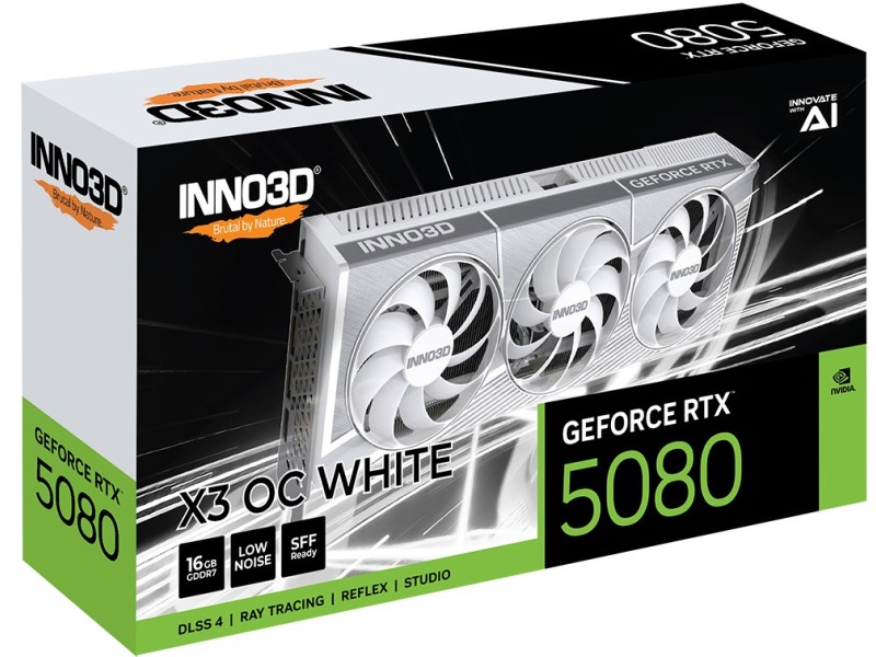 Inno3D GeForce RTX 5080 X3 OS WHITE NVIDIA 16 GB GDDR7