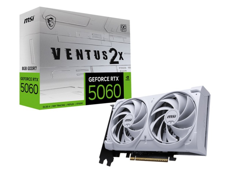 MSI GeForce RTX 5060 8G VENTUS 2X OC WHITE NVIDIA 8 GB GDDR7