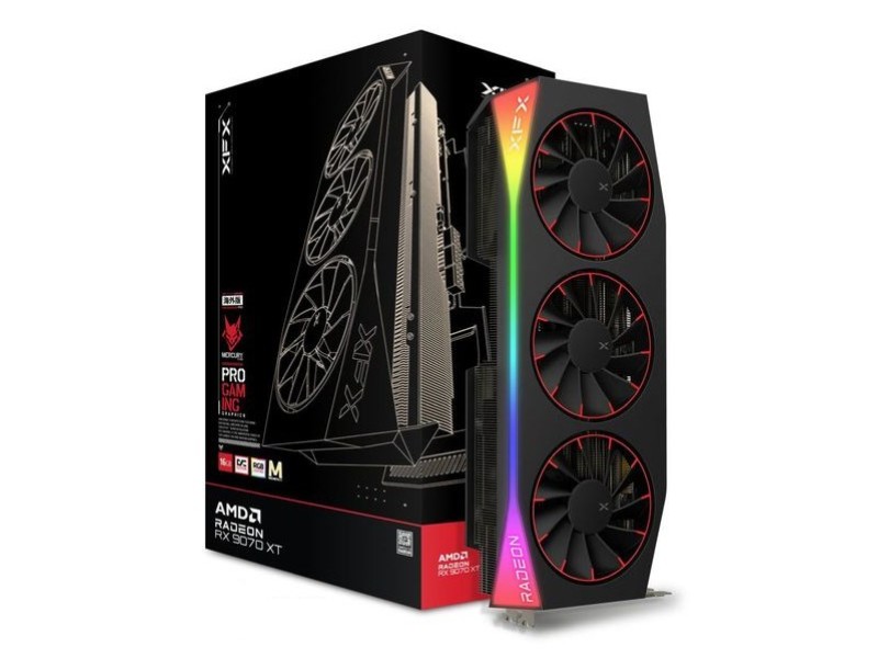 XFX Mercury Radeon RX 9070 XT OC Magnetic Air Edition RGB AMD 16 GB GDDR6