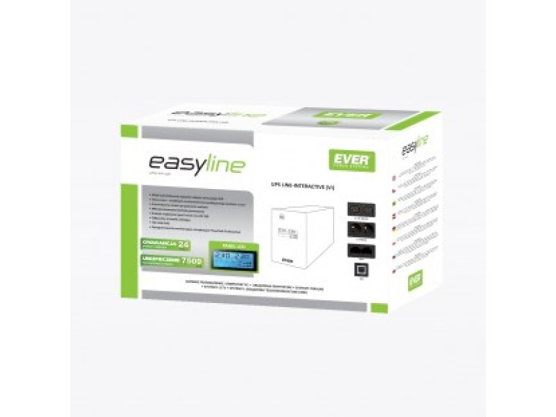 Ever EASYLINE 1200 AVR USB Line-Interactive 1.2 kVA 600 W 4 AC outlet(s)