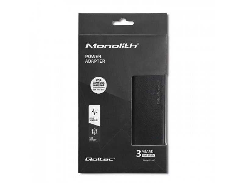 Qoltec 52400 power adapter/inverter Indoor 30 W Black