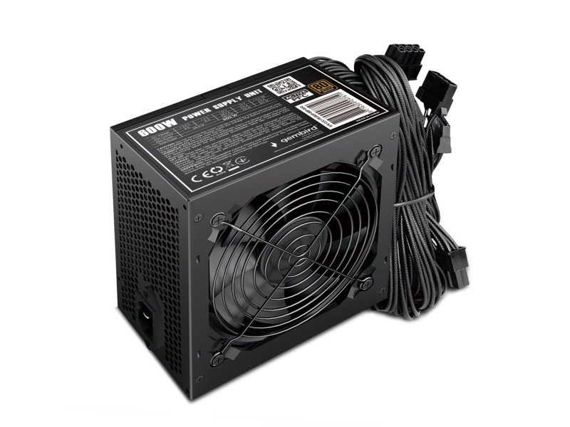 Gembird CCC-PSU80P-BBP-600 power supply unit 600 W 24-pin ATX ATX Black
