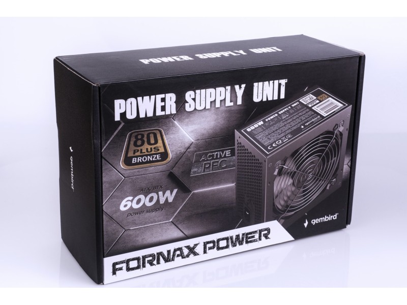 Gembird CCC-PSU80P-BBP-600 power supply unit 600 W 24-pin ATX ATX Black
