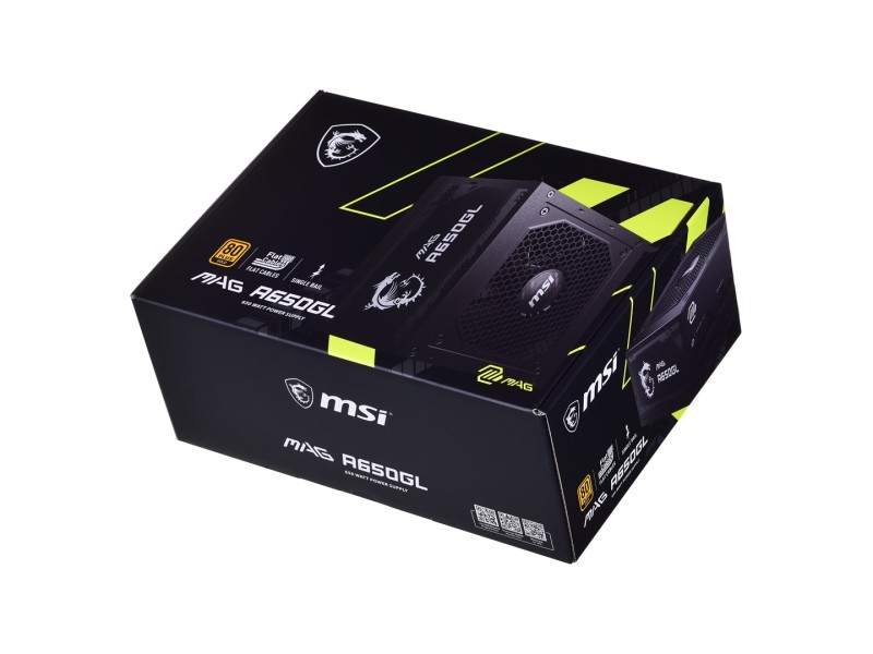 MSI MAG A650GL 650 W 120 mm 80 PLUS Gold power supply