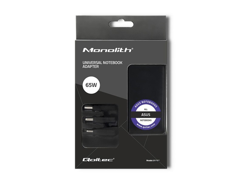 Qoltec 51757 power adapter/inverter Indoor 65 W Black