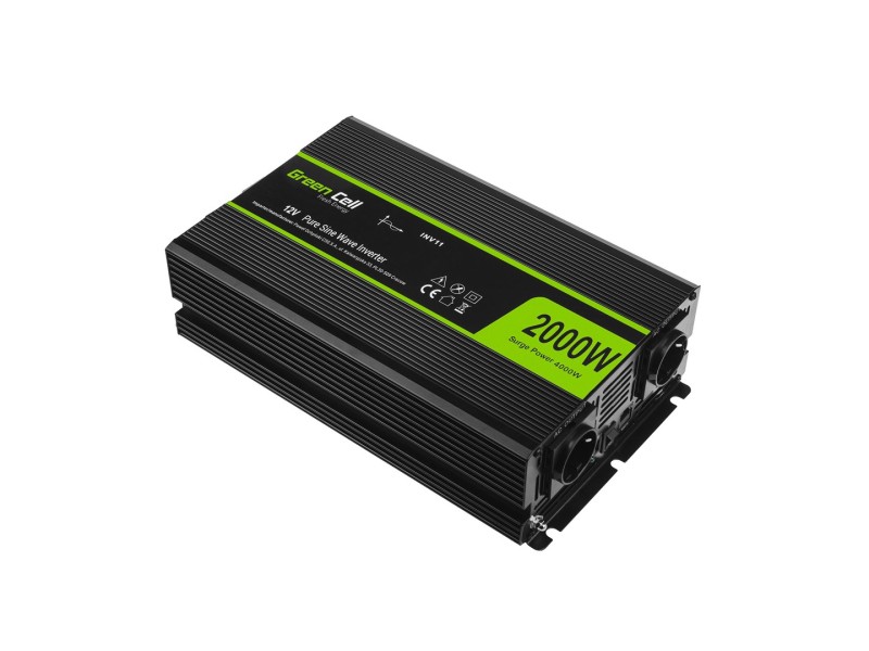 Green Cell INV11 power adapter/inverter Auto 2000 W Black