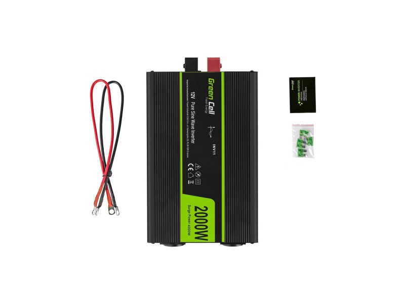Green Cell INV11 power adapter/inverter Auto 2000 W Black