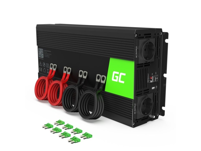 Green Cell INV20 power adapter/inverter Indoor 4000 W Black