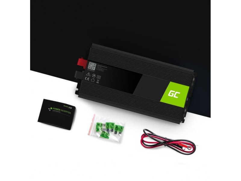 Green Cell INV24 power adapter/inverter Auto 1500 W Black