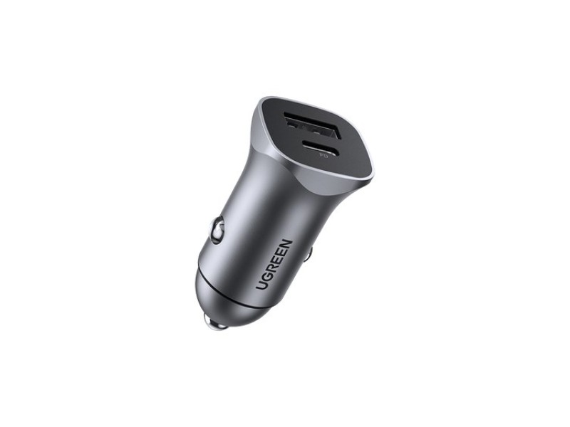 Ugreen USB Type-C / USB 24W Power Delivery Quick Charge car charger, grey (30780) Ugreen USB Type-C / USB 24W Power Delivery Quick Charge car charger, grey (30780)