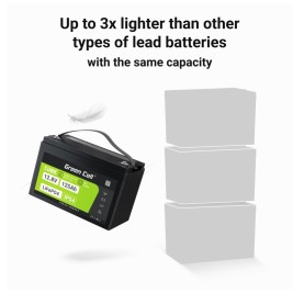 Green Cell Žalias Cell CUBE LiFePO4 125Ah 12,8V 1600Wh liio geležies fosfato baterija kemperiui, sauls energijai, neprijungtai prie tinklo, laivui Lithium Iron Phosphate (LiFePO4) 12.8 V