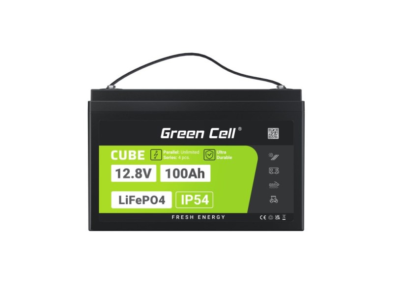 Green Cell LFPGC12V100AH UPS battery Lithium Iron Phosphate (LiFePO4) 12.8 V 100 Ah Green Cell LFPGC12V100AH UPS battery Lithium Iron Phosphate (LiFePO4) 12.8 V 100 Ah
