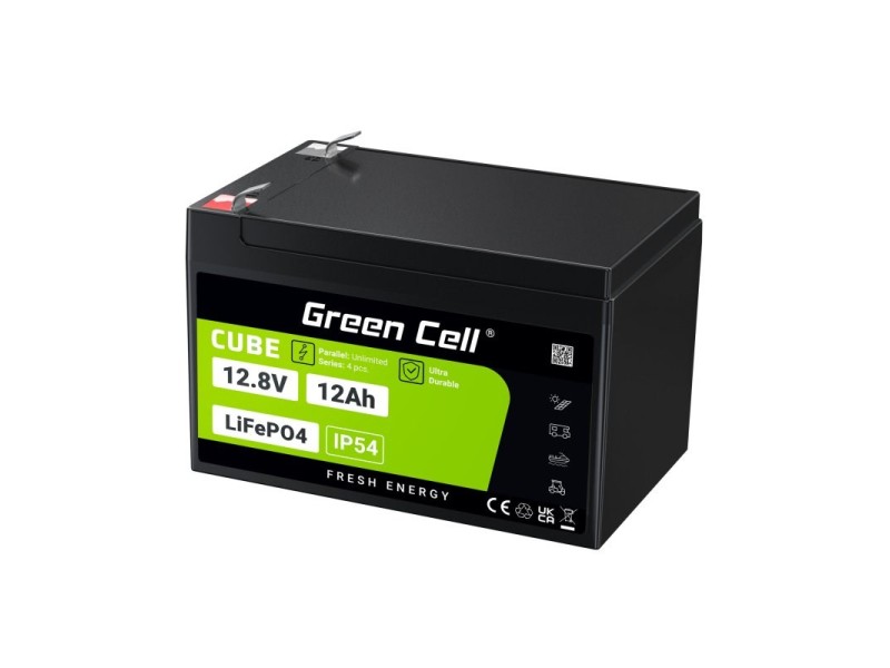 Green Cell LFPGC12V12AH UPS battery Lithium Iron Phosphate (LiFePO4) 12.8 V 12 Ah