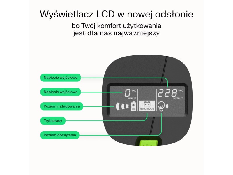 Green Cell uninterruptible power supply (UPS) Line-Interactive 1.5 kVA 900 W 4 AC outlet(s)