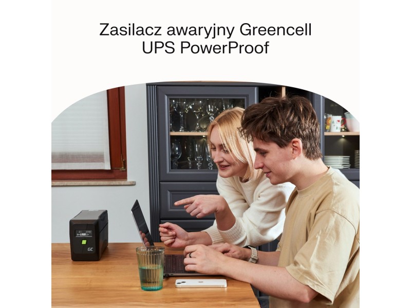 Green Cell uninterruptible power supply (UPS) Line-Interactive 2 kVA 1200 W 4 AC outlet(s)