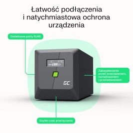 Green Cell uninterruptible power supply (UPS) Line-Interactive 0.75 kVA 480 W 4 AC outlet(s)